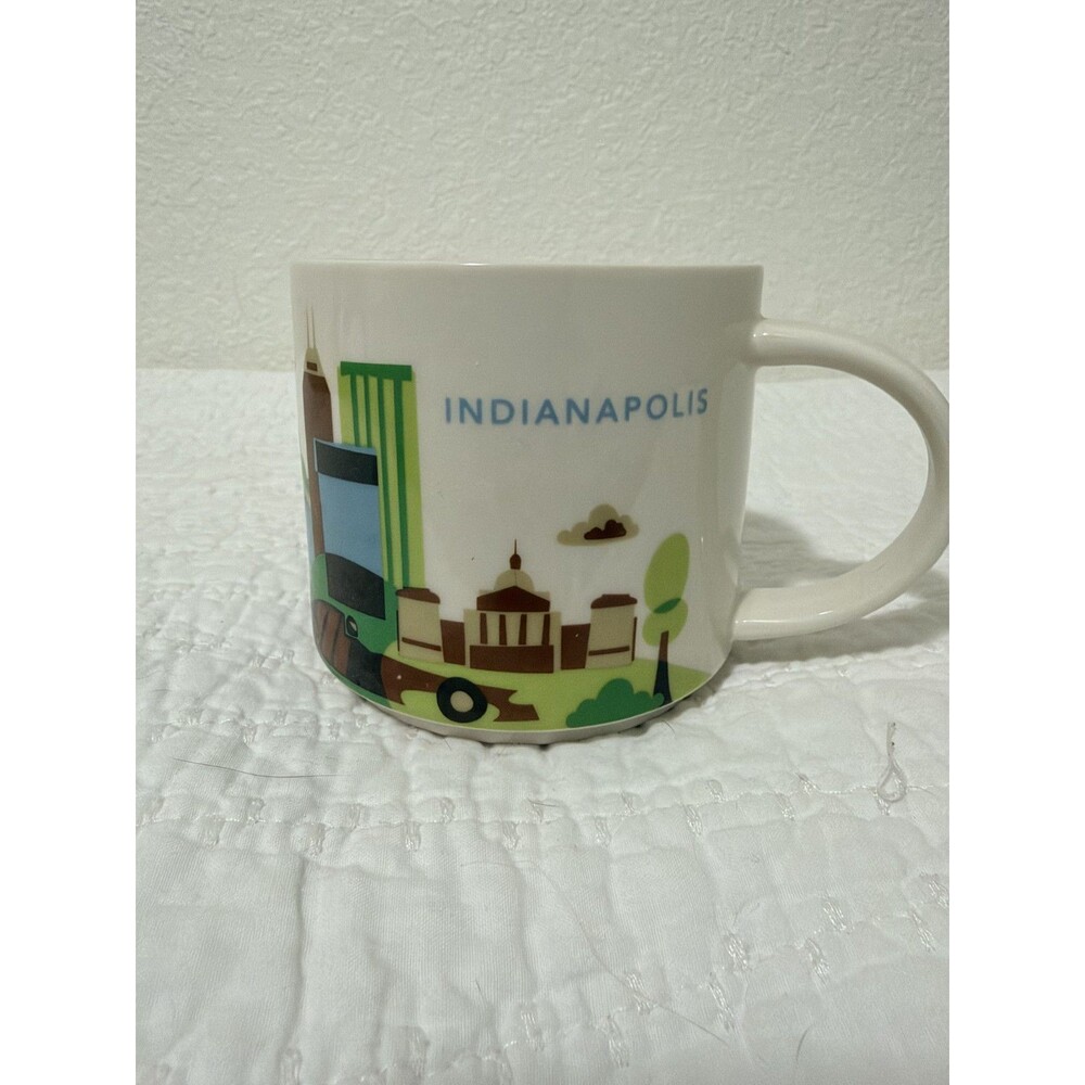 New Starbucks Indianapolis Mug Coffee Tea Cup You Are Here series 14 fl. oz.